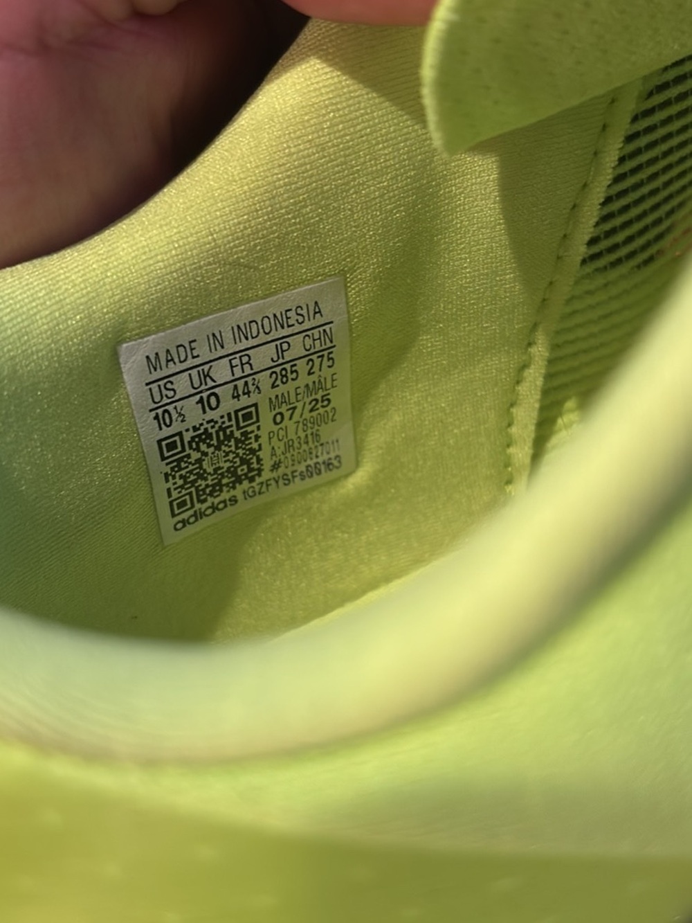 adidas Adizero Evo SL Men's Neon Yellow & Black Running Shoes - Picture 3 of 3